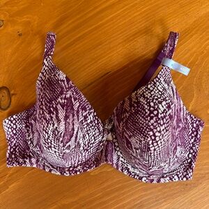 Ambrielle Purple and White Bra